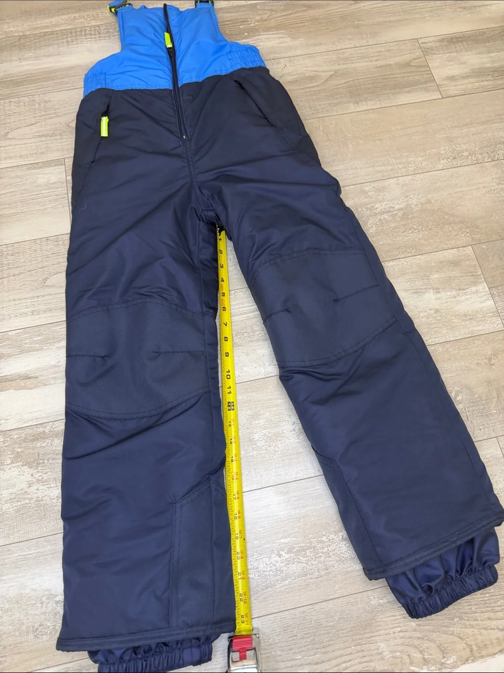 Champion VentureDry Kids Snow Bib Overalls Size M 8-10 Blue Navy Ski Pants EUC